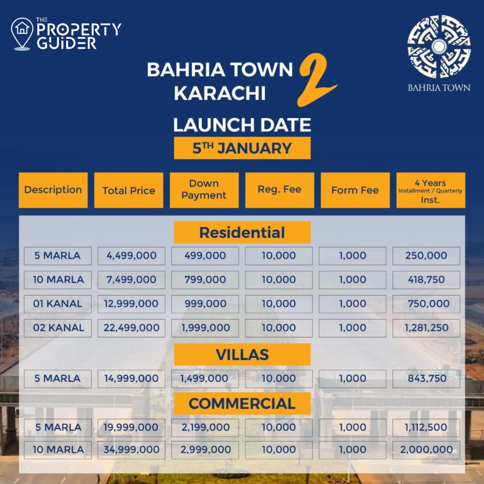 Bahria Town Karachi phase 2 payment plan